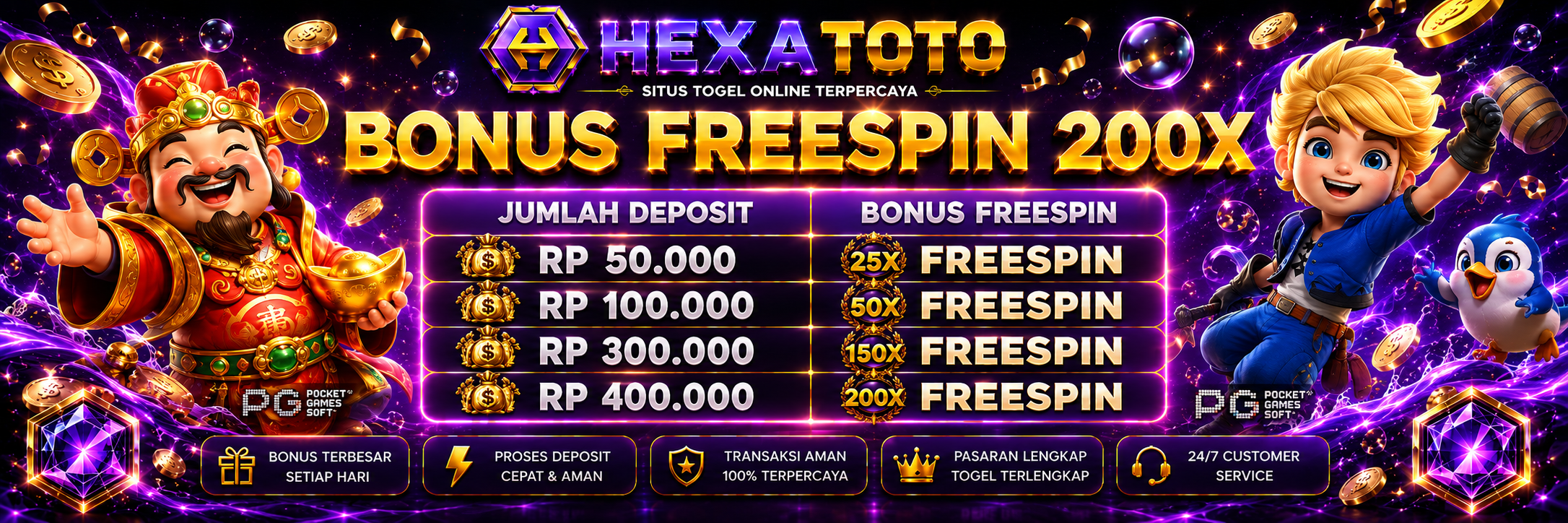 BONUS FREESPIN KHUSUS SLOT GAMES HINGGA 200X