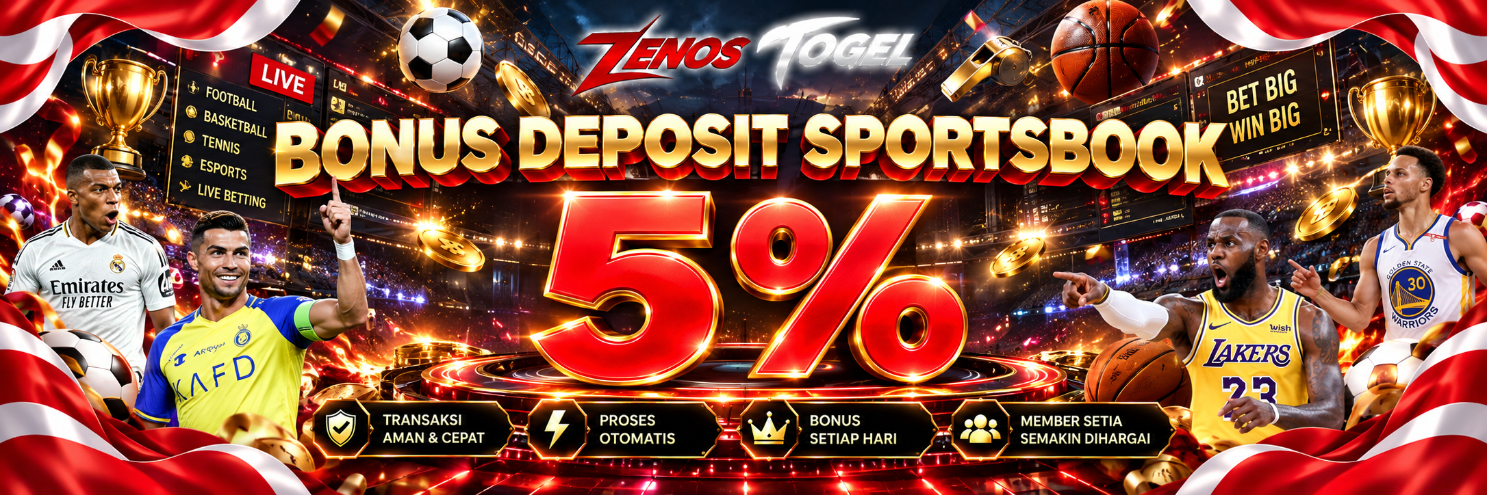 BONUS DEPOSIT SPORTBOOK 5%